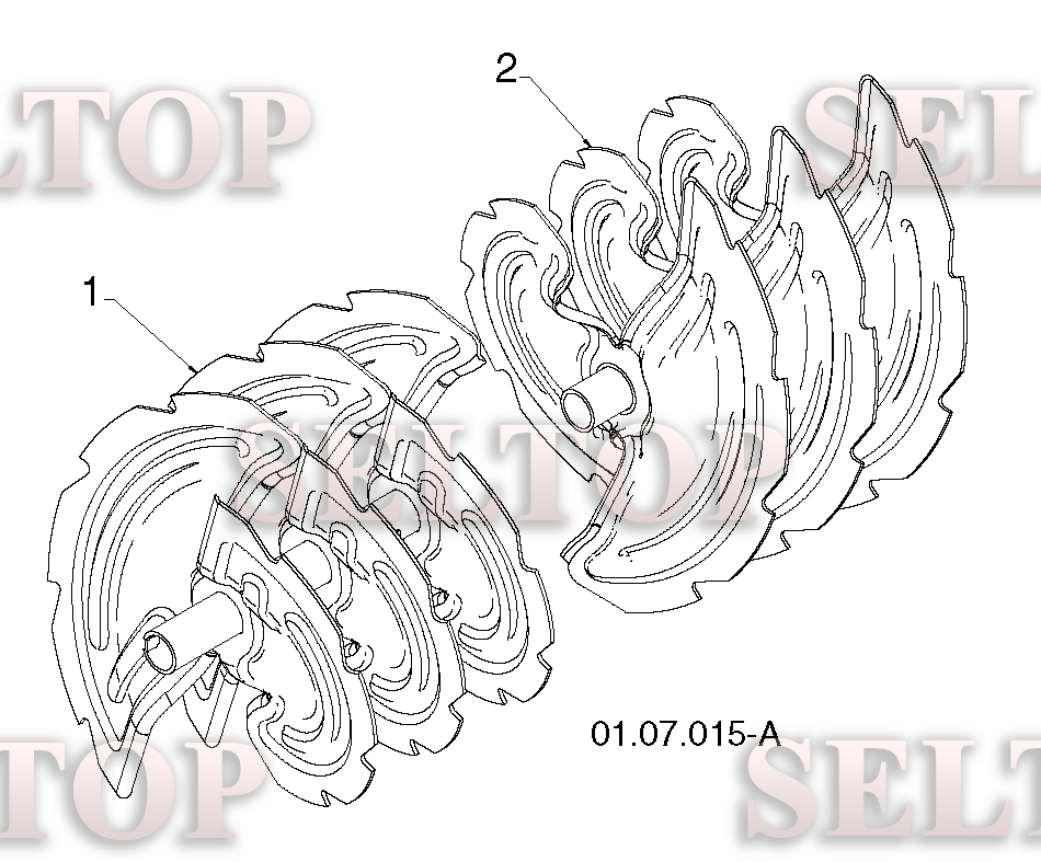 Крыльчатка, редуктор для Хускварна ST 268EPT (артикул модели 96191005001) (с 2012-10) (схема 2)