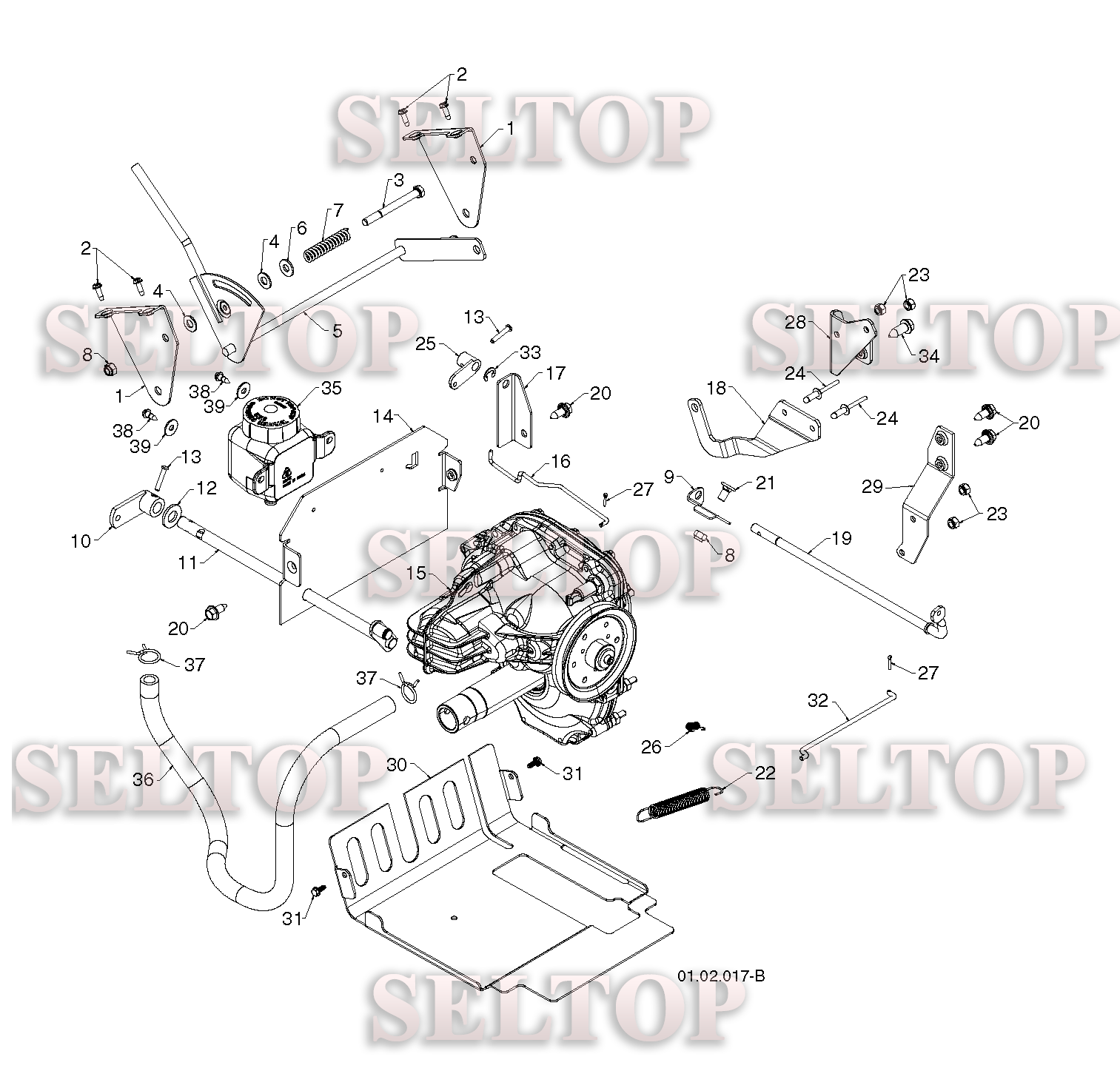 Привод для Хускварна ST 268EPT (артикул модели 96191005001) (с 2012-10)