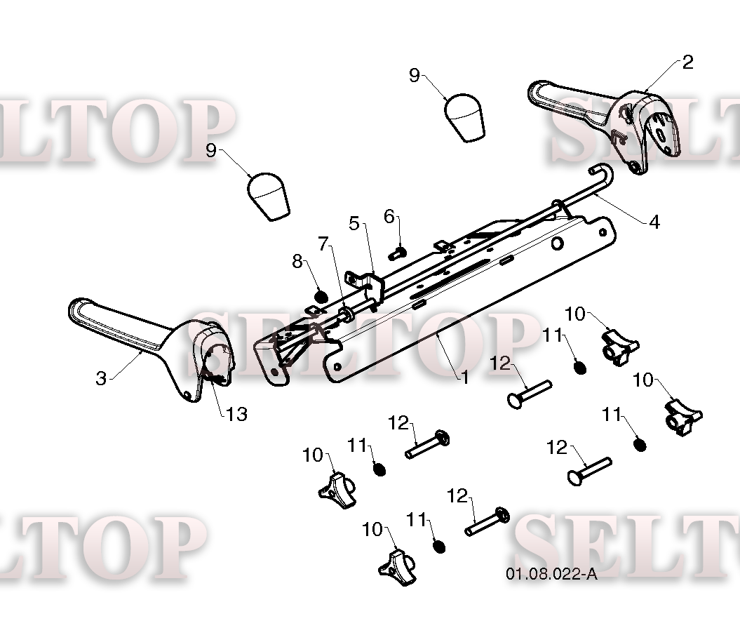 Ручка для Хускварна ST 268EPT (артикул модели 96191005004) (с 2013-07)
