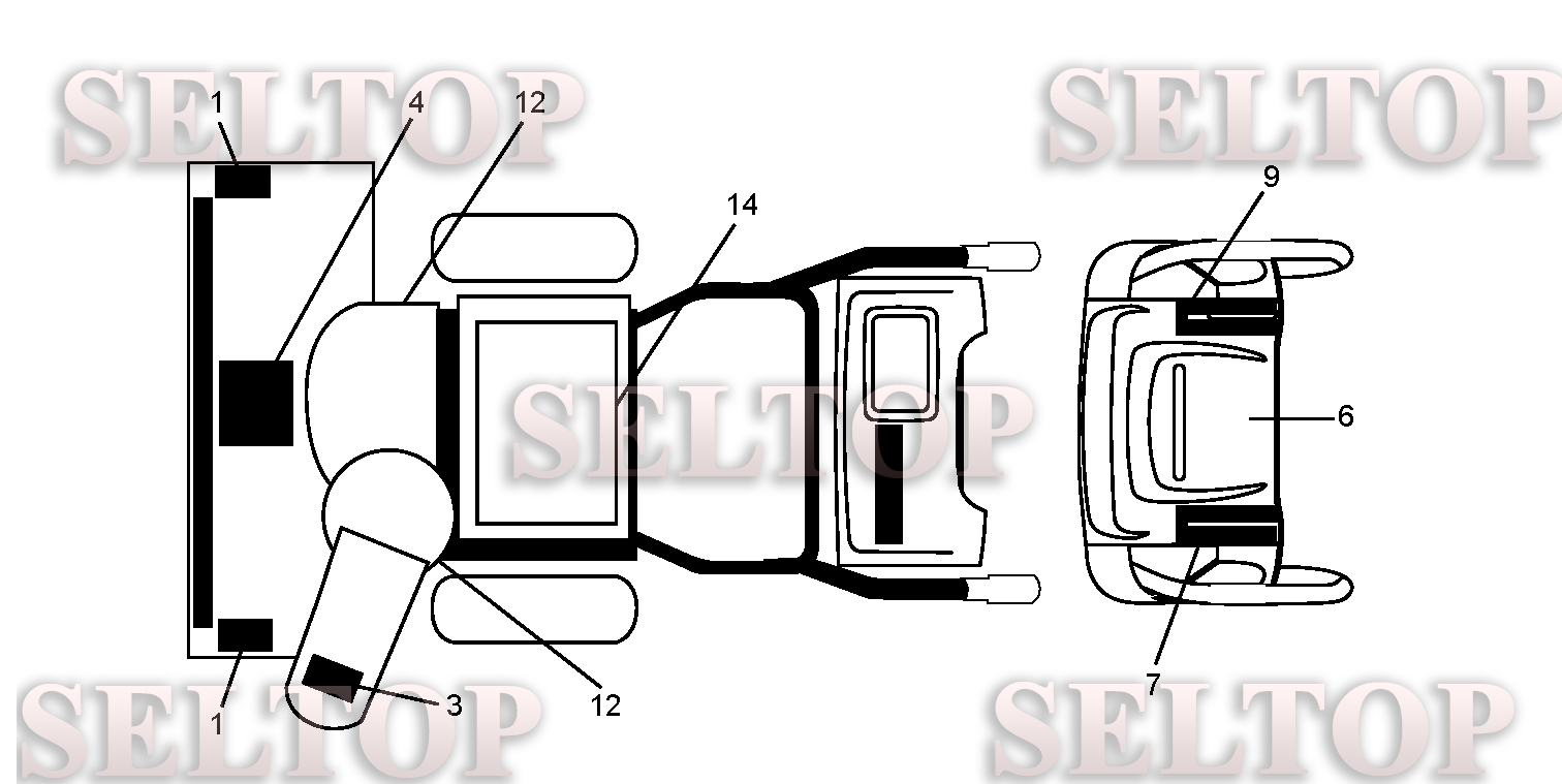 Наклейки для Хускварна ST 268EP (артикул модели 96191003801) (с 2010-08)