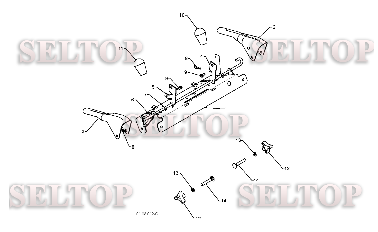 Ручка для Хускварна ST 268EP (артикул модели 96191003801) (с 2010-08)