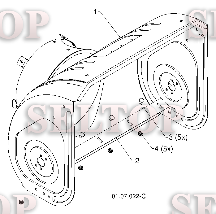 Крыльчатка, редуктор для Хускварна ST 268EP (артикул модели 96191003802) (с 2011-05) (схема 1)