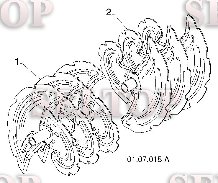 Крыльчатка, редуктор для Хускварна ST 268EP (артикул модели 96191003802) (с 2011-05) (схема 2)