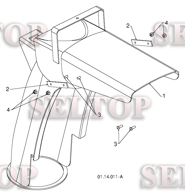 Панель управления, привод разгрузочного желоба для Хускварна ST 268EP (артикул модели 96191003802) (с 2011-05) (схема 2)