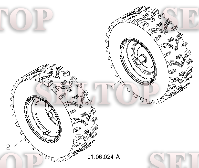 Колеса для Хускварна ST 268EP (артикул модели 96191003802) (с 2011-05) (схема 1)