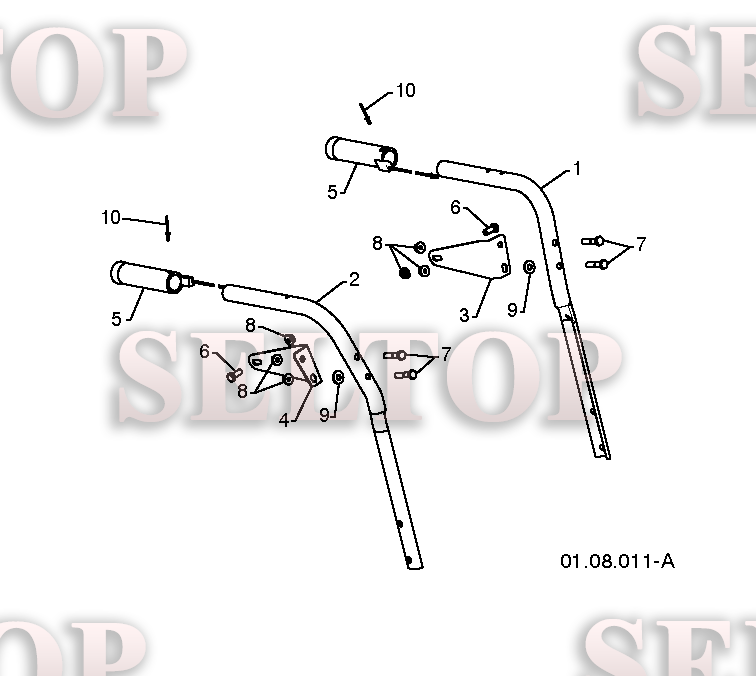Ручка для Хускварна ST 268EP (артикул модели 96191003803) (с 2011-07) (схема 1)