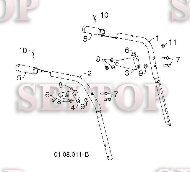 Ручка для Хускварна ST 268EP (артикул модели 96191003805) (с 2012-06) (схема 1)