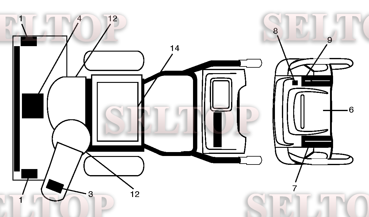 Наклейки для Хускварна ST 268EP (артикул модели 96191003806) (с 2012-09)