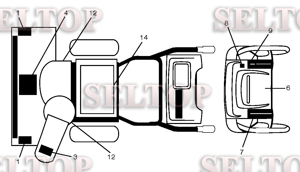 Наклейки для Хускварна ST 268EP (артикул модели 96191003808) (с 2013-06)