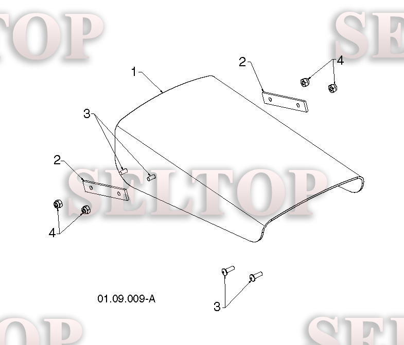 Панель управления, привод разгрузочного желоба для Хускварна ST 276EPT (артикул модели 96191005100) (с 2011-08) (схема 1)