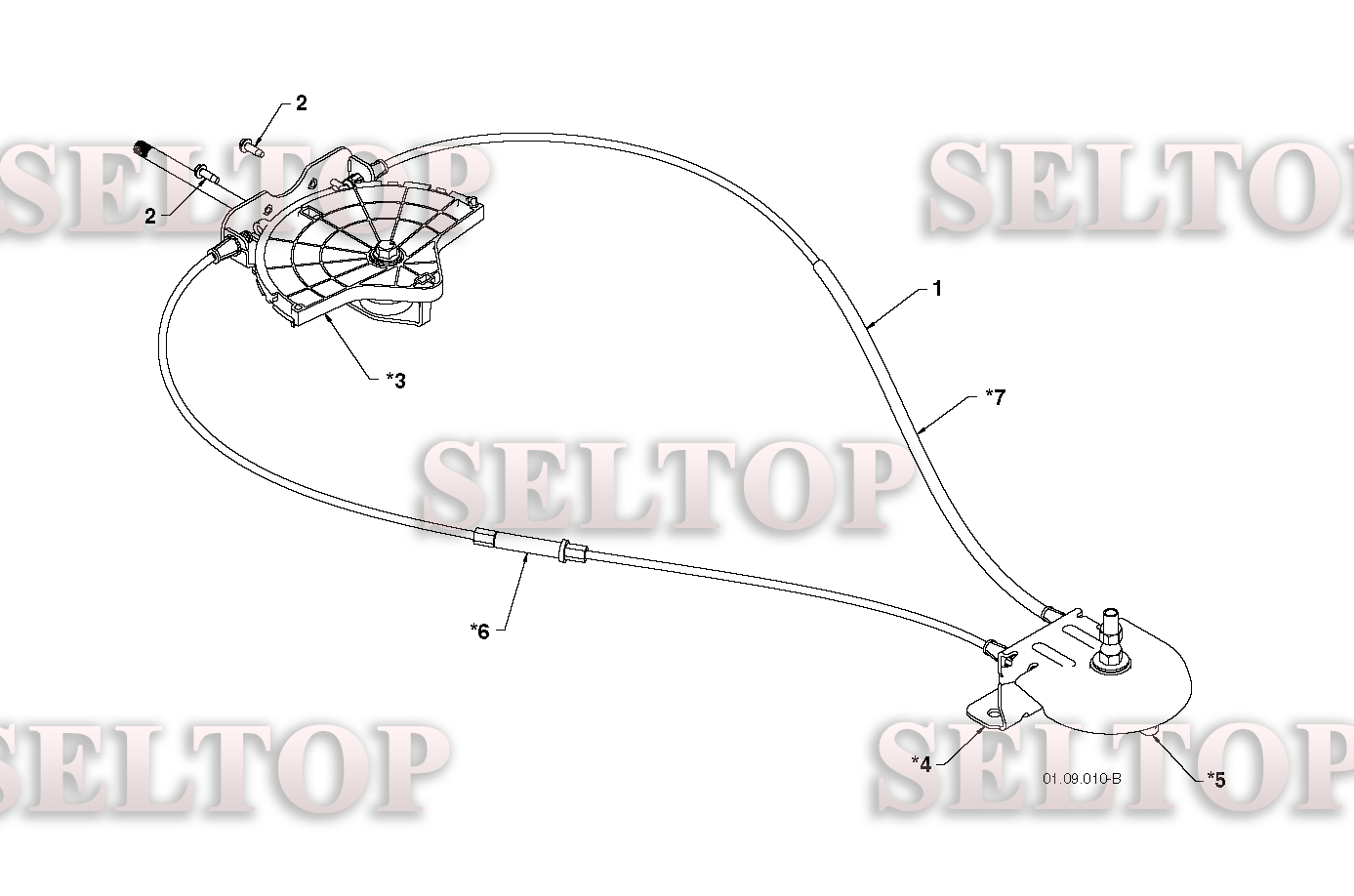 Панель управления, привод разгрузочного желоба для Хускварна ST 276EPT (артикул модели 96191005100) (с 2011-08) (схема 2)