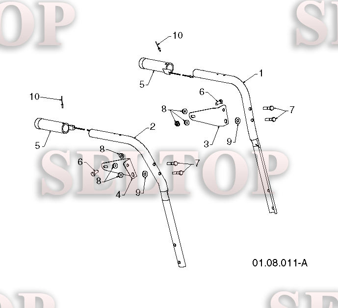 Ручка для Хускварна ST 276EPT (артикул модели 96191005100) (с 2011-08)