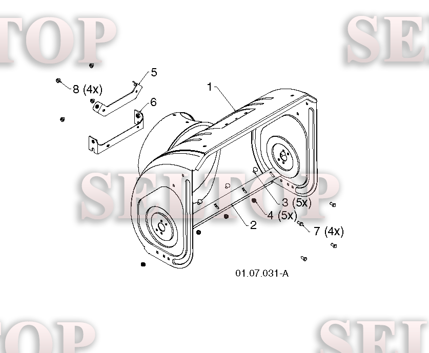 Крыльчатка, редуктор для Хускварна ST 276EPT (артикул модели 96191005101) (с 2012-07) (схема 1)