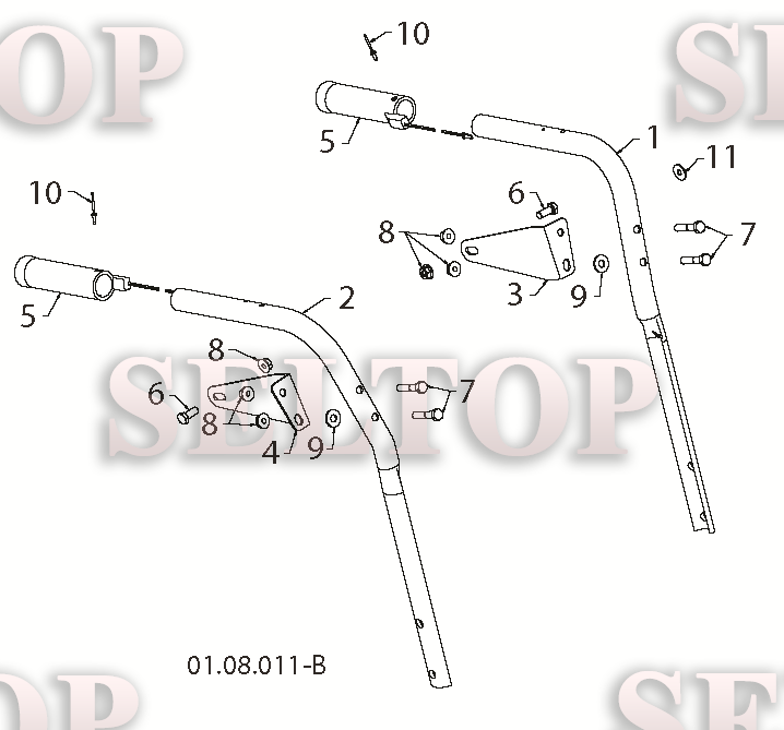 Ручка для Хускварна ST 276EPT (артикул модели 96191005101) (с 2012-07)