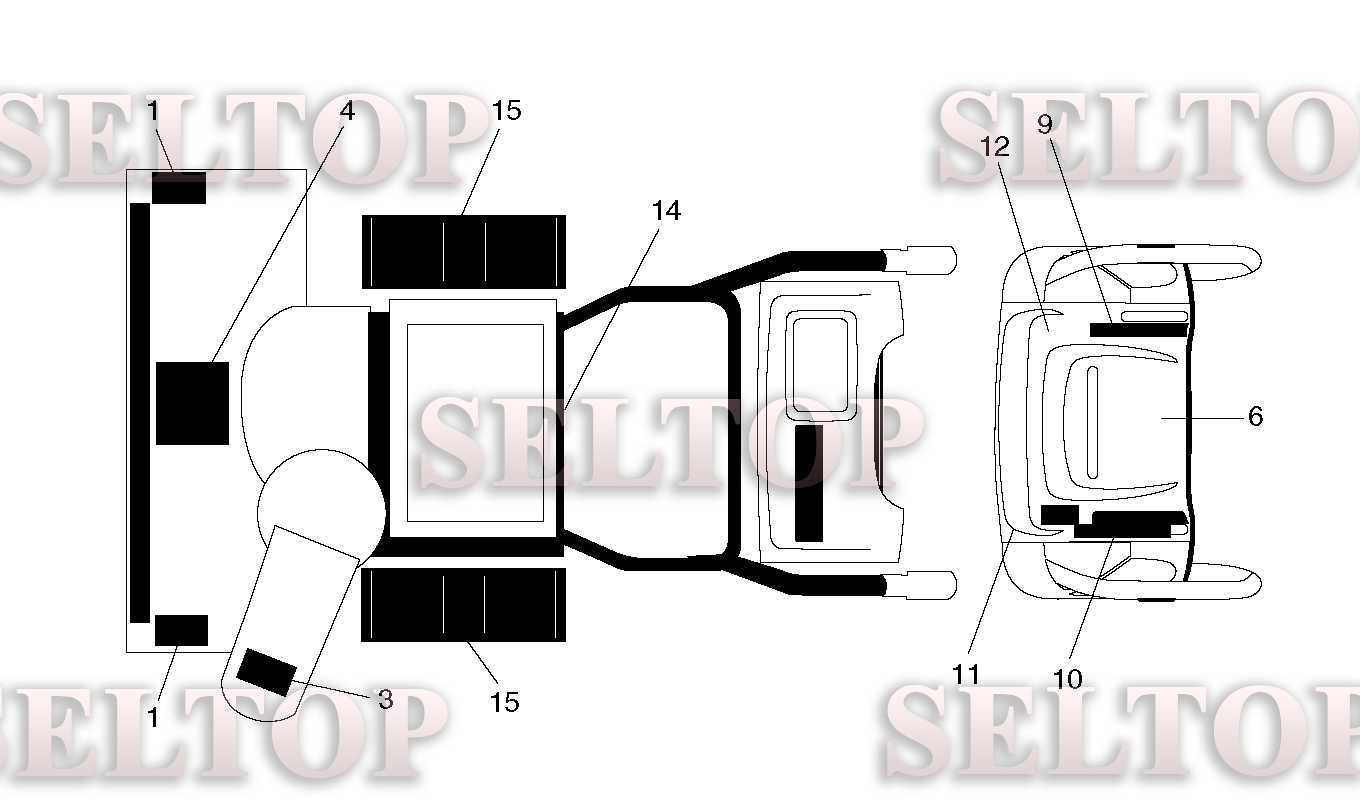 Наклейки для Хускварна ST 276EPT (артикул модели 96191005103) (с 2013-07)