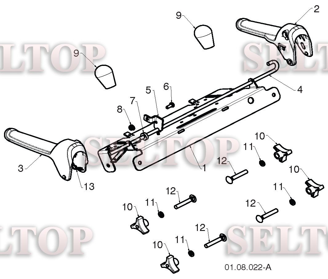 Ручка для Хускварна ST 276EPT (артикул модели 96191005103) (с 2013-07) (схема 2)