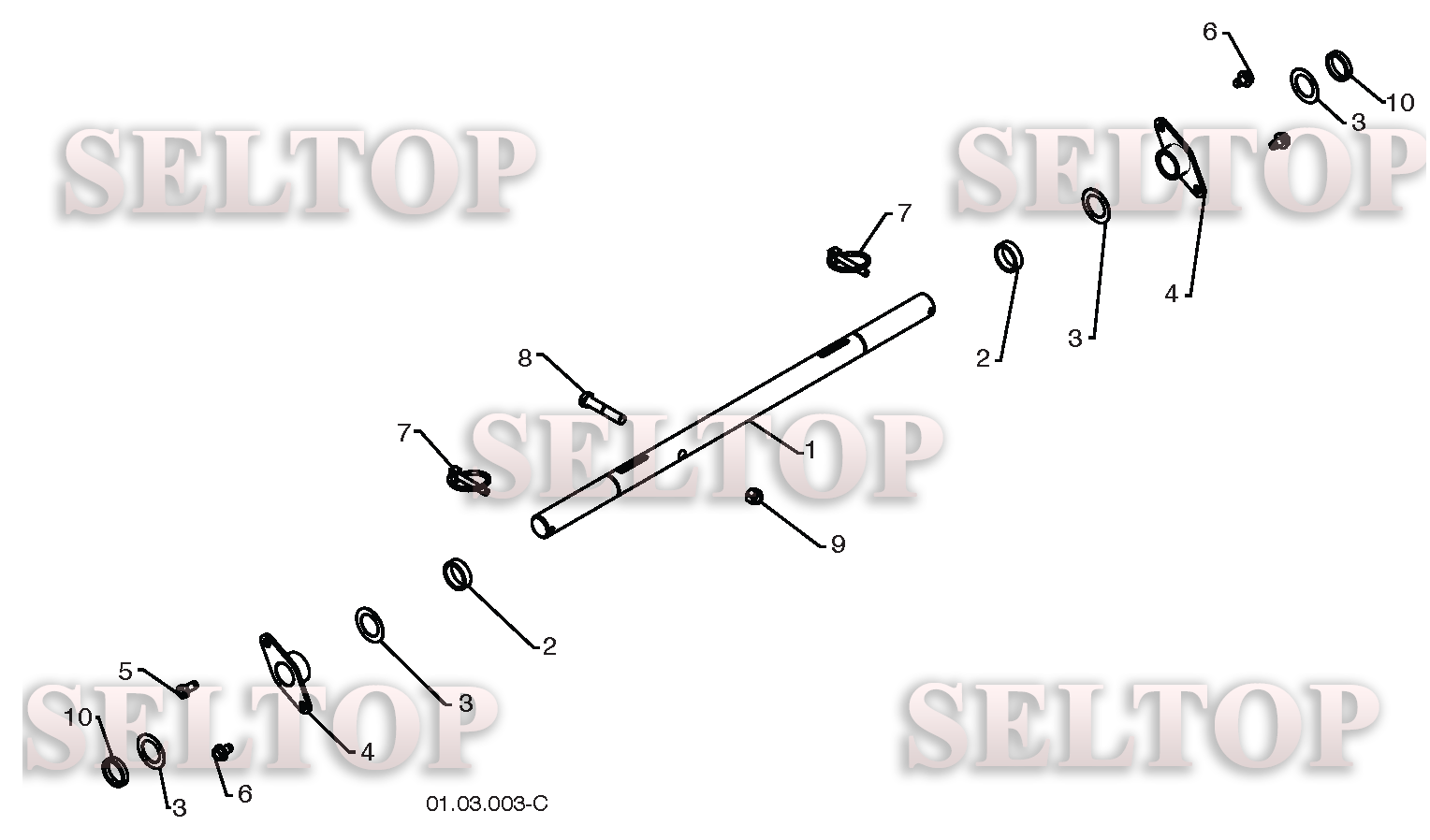 Привод для Хускварна ST 276EPT (артикул модели 96191005104) (с 2013-09) (схема 1)