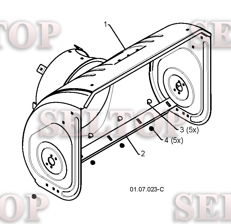 Крыльчатка, редуктор для Хускварна ST 276EP (артикул модели 96191003201) (с 2009-08) (схема 1)