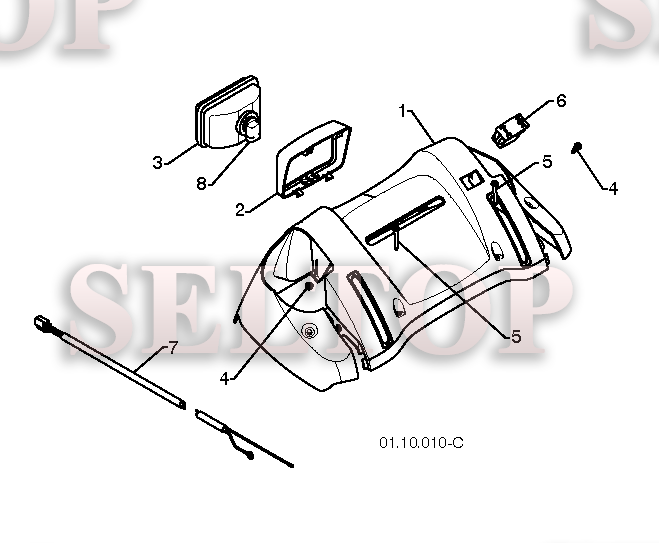 Ручка для Хускварна ST 276EP (артикул модели 96191003900) (с 2010-06) (схема 6)