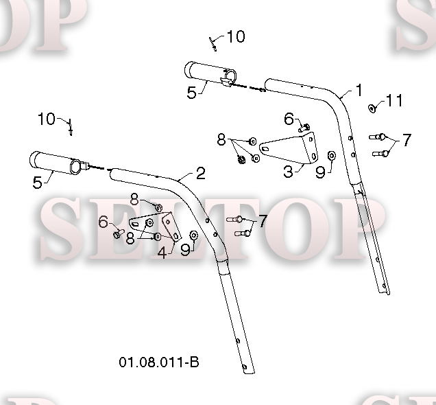 Ручка для Хускварна ST 276EP (артикул модели 96191003908) (с 2013-07) (схема 1)