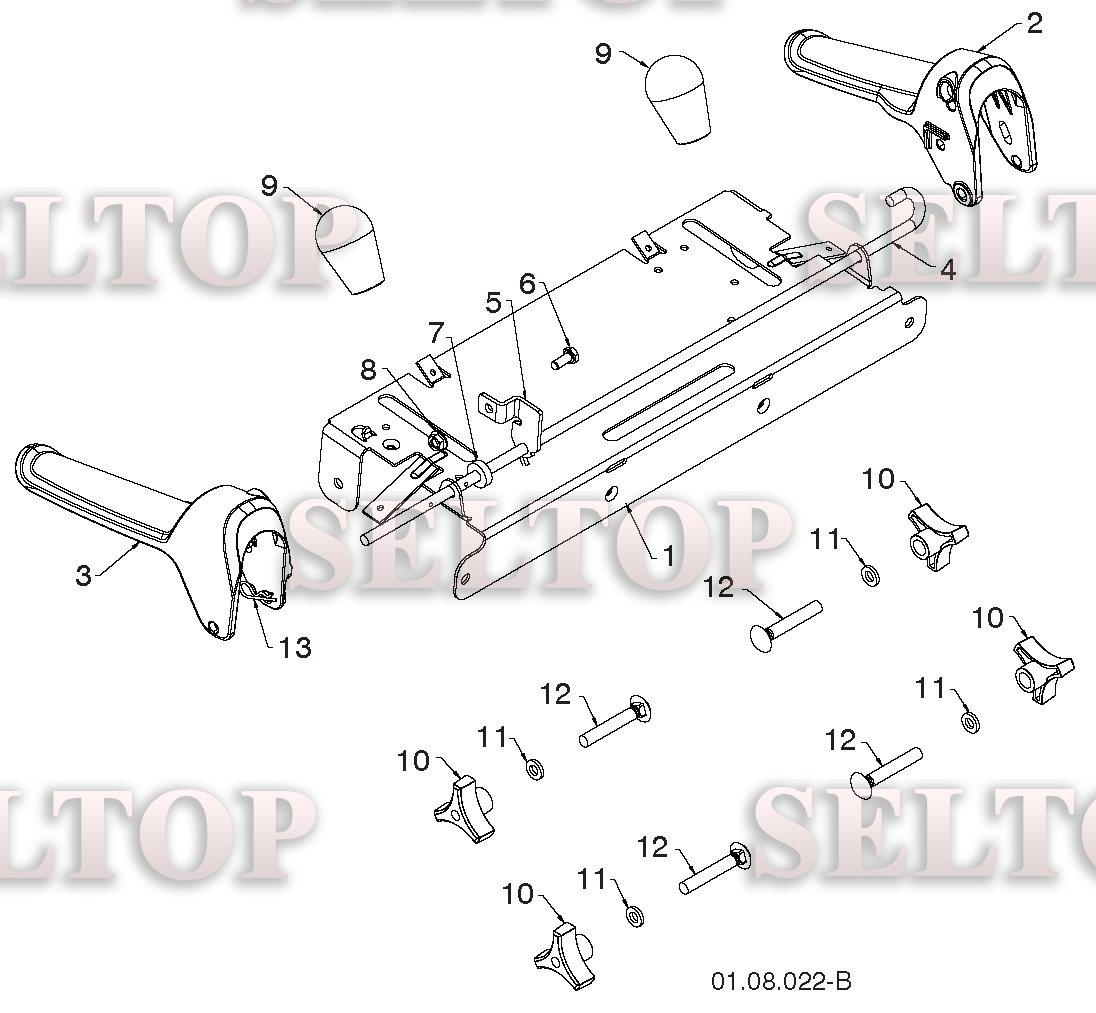 Ручка для Хускварна ST 276EP (артикул модели 96191003911) (с 2014-07)