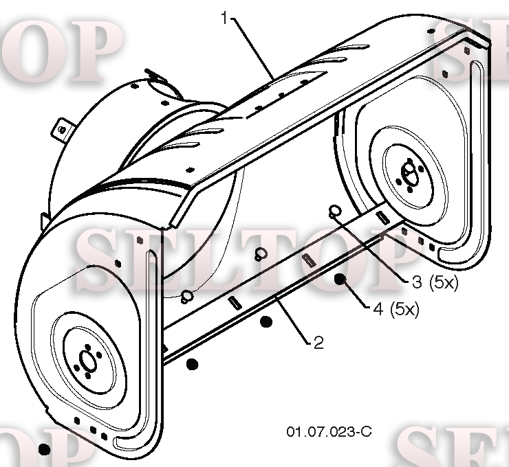 Крыльчатка, редуктор для Хускварна ST 276EP (артикул модели 96191003914) (с 2014-08) (схема 1)