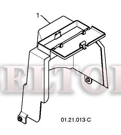 Часть корпуса для Хускварна ST 324P (артикул модели 96191008202) (с 2016-04)