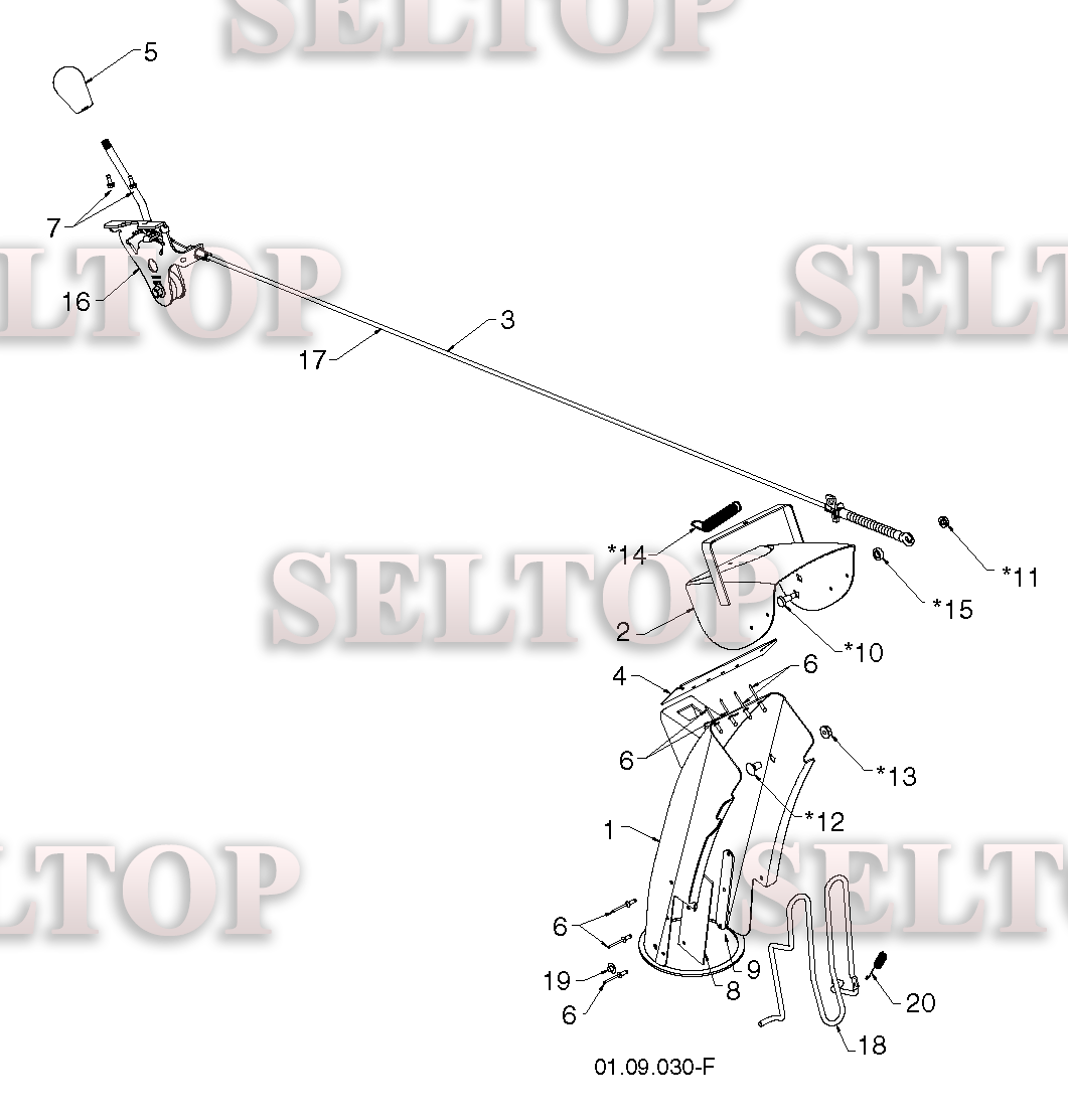 Панель управления, привод разгрузочного желоба для Хускварна ST 324P (артикул модели 96191008202) (с 2016-04)