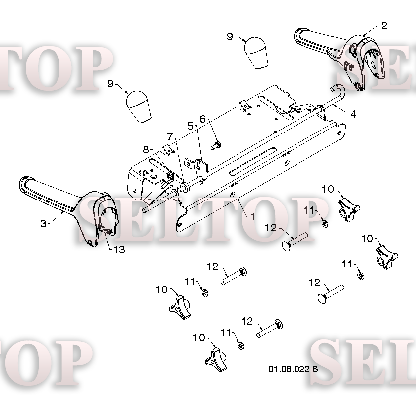 Панель управления, привод разгрузочного желоба для Хускварна ST 324P (артикул модели 96191008202) (с 2016-04) (схема 3)