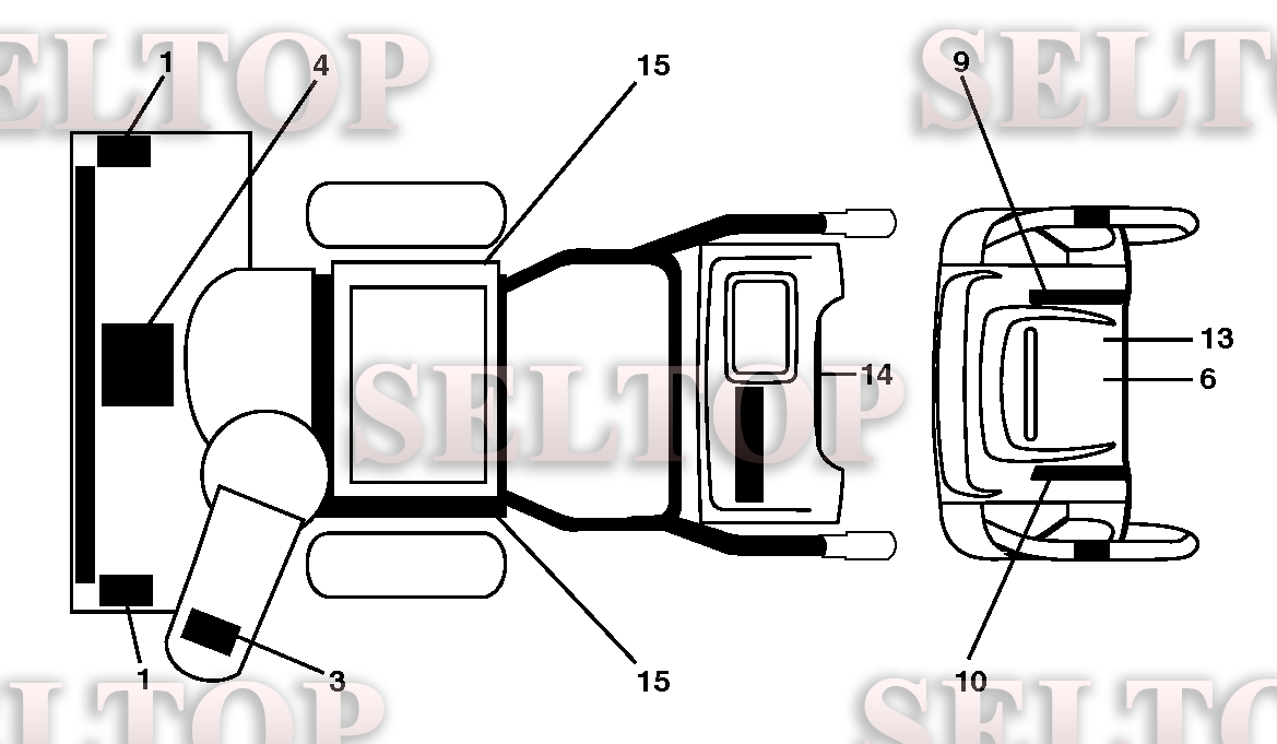 Наклейки для Хускварна ST 327P (артикул модели 96191008301) (с 2015-07)