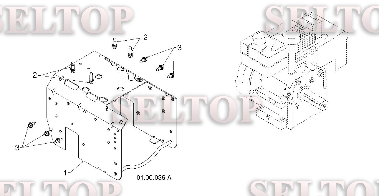 Шасси, двигатель, шкивы, ремни для Хускварна ST 327P (артикул модели 96191008303) (с 2017-05)