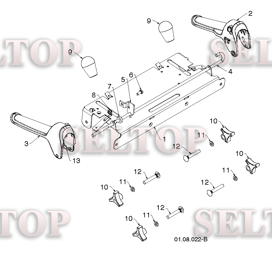 Панель управления, привод разгрузочного желоба для Хускварна ST 327P (артикул модели 96191008303) (с 2017-05) (схема 5)