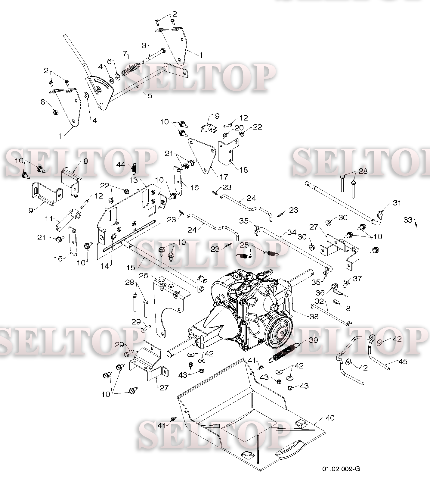 Привод для Хускварна ST 327P (артикул модели 96193009201) (с 2014-05)