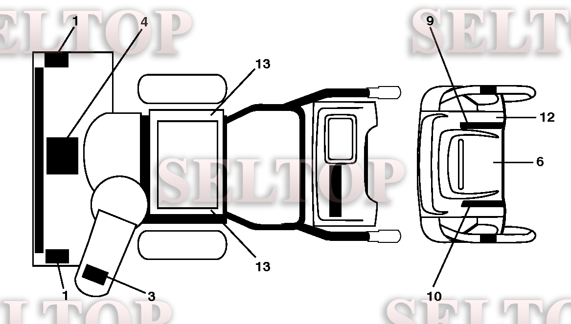 Наклейки для Хускварна ST 327P (артикул модели 96193009203) (с 2016-04)