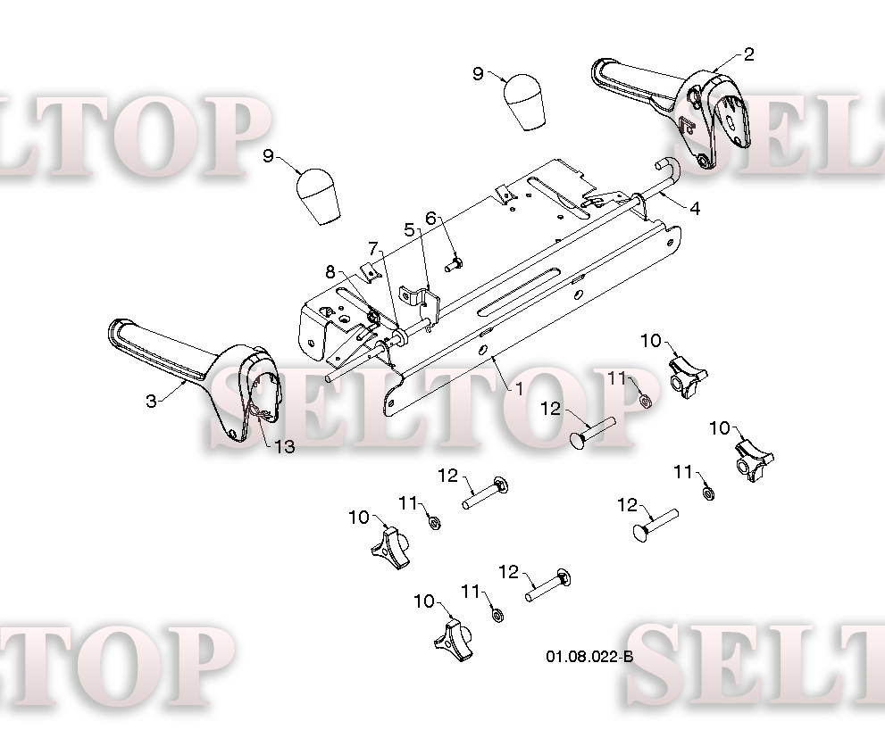 Панель управления, привод разгрузочного желоба для Хускварна ST 327T (артикул модели 96191008401) (с 2015-06) (схема 4)