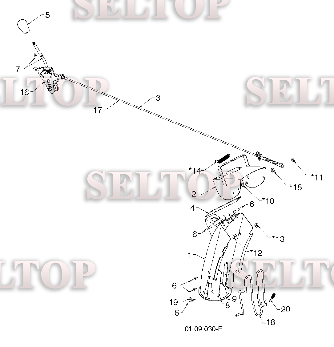 Панель управления, привод разгрузочного желоба для Хускварна ST 327T (артикул модели 96191008402) (с 2016-04)