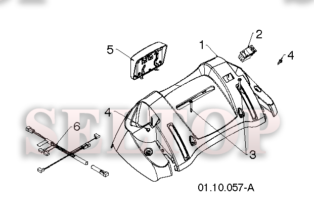 Ручка для Хускварна ST 327T (артикул модели 96191008402) (с 2016-04) (схема 4)