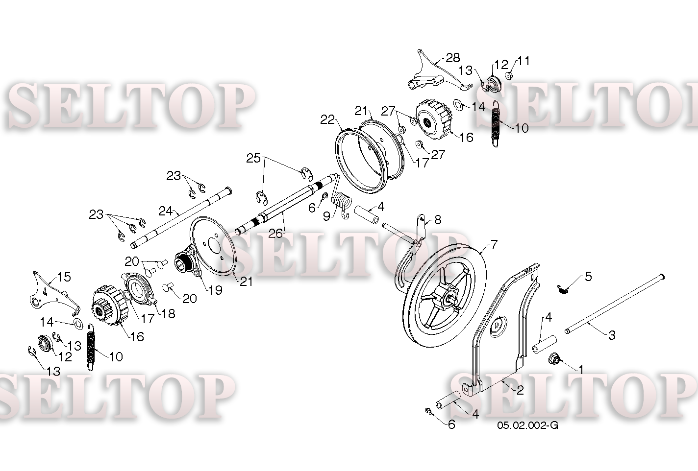 Привод для Хускварна ST327 (артикул модели 96193012700) (с 2018-03)