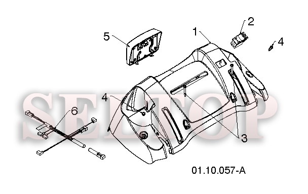 Панель управления, привод разгрузочного желоба для Хускварна ST 330P (артикул модели 96191008501) (с 2015-15) (схема 4)