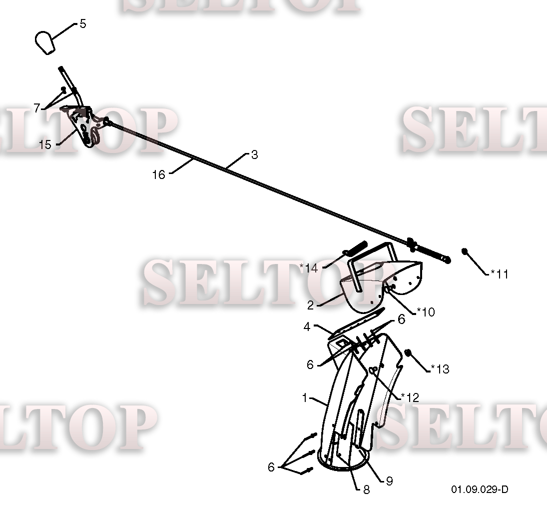 Панель управления, привод разгрузочного желоба для Хускварна ST 330P (артикул модели 96193009401) (с 2014-05)