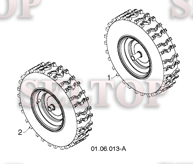 Колеса для Хускварна ST 330P (артикул модели 96193009404) (с 2017-05)