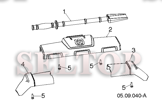 Крыльчатка, редуктор для Хускварна ST 330T (артикул модели 96191008600) (с 2014-06) (схема 5)