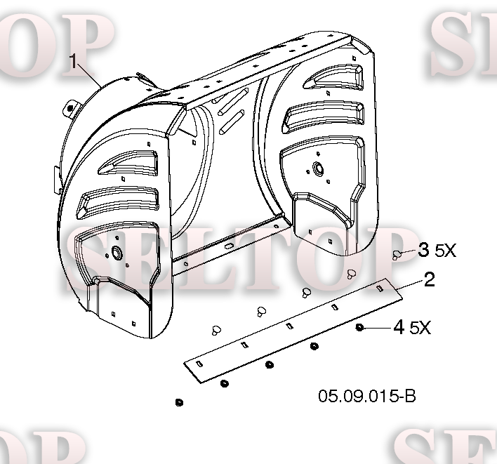 Крыльчатка, редуктор для Хускварна ST 330T (артикул модели 96191008602) (с 2016-04) (схема 1)