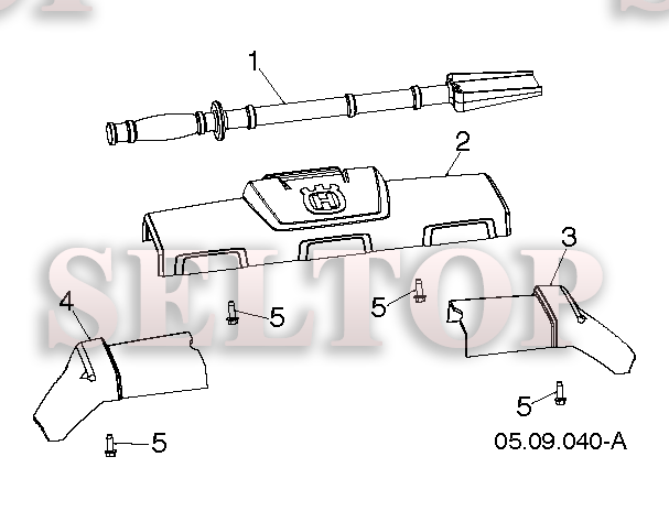 Крыльчатка, редуктор для Хускварна ST 330T (артикул модели 96191008602) (с 2016-04) (схема 5)