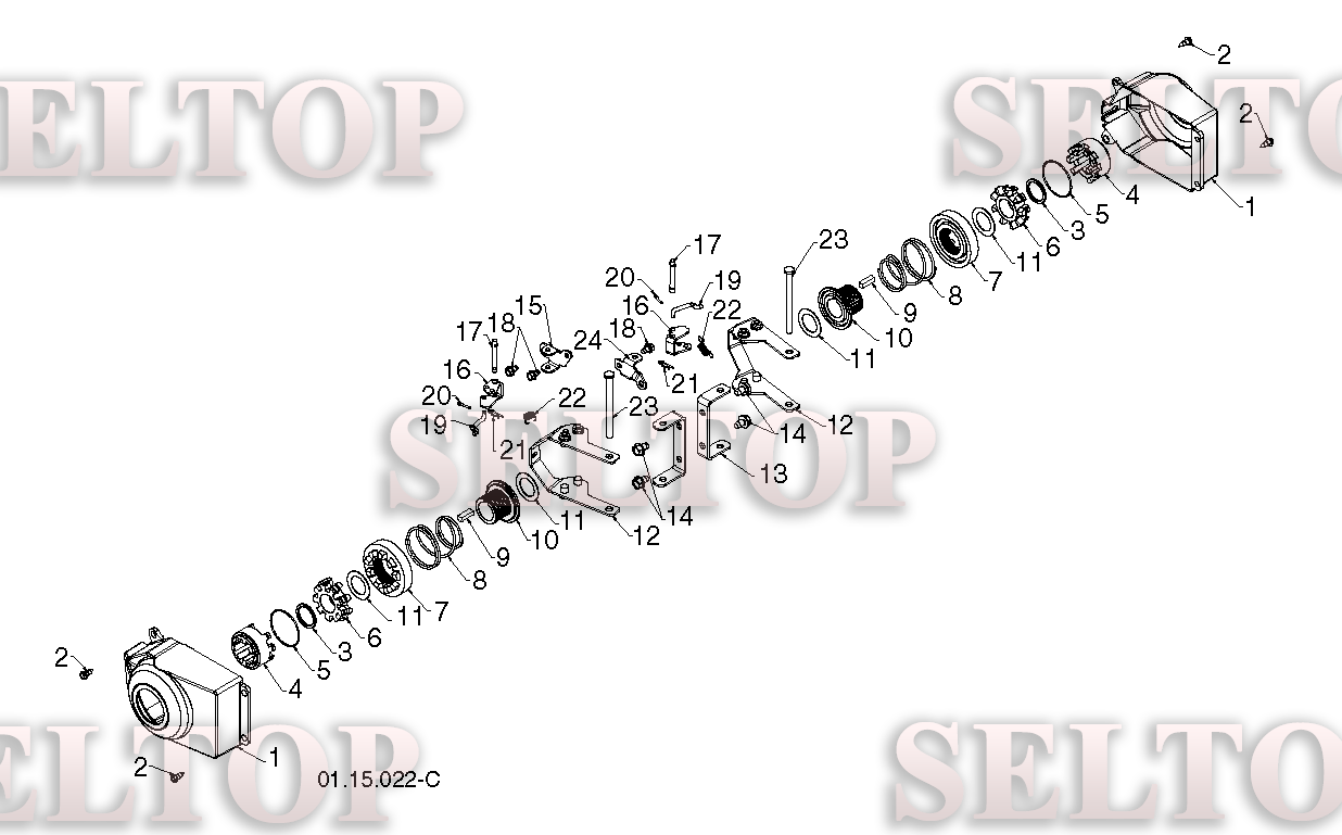 Система привода для Хускварна ST 330T (артикул модели 96191008602) (с 2016-04) (схема 2)