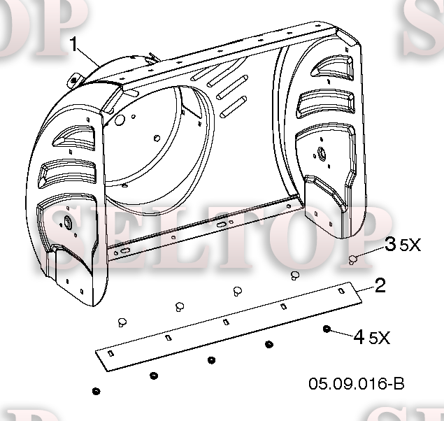 Крыльчатка, редуктор для Хускварна ST 330T (артикул модели 96193009502) (с 2015-09) (схема 1)