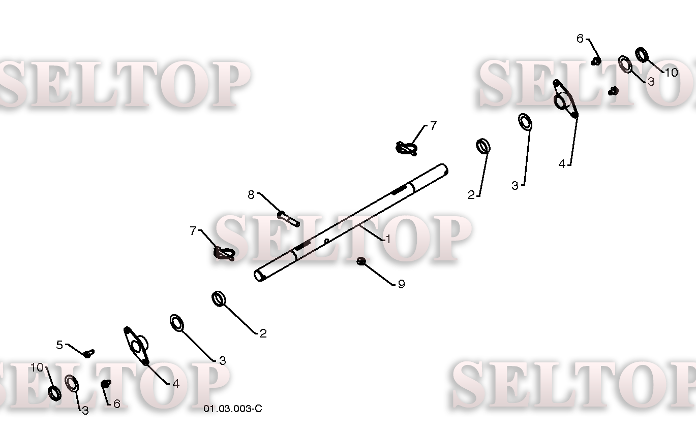 Привод для Хускварна ST 330T (артикул модели 96193009503) (с 2016-04) (схема 1)
