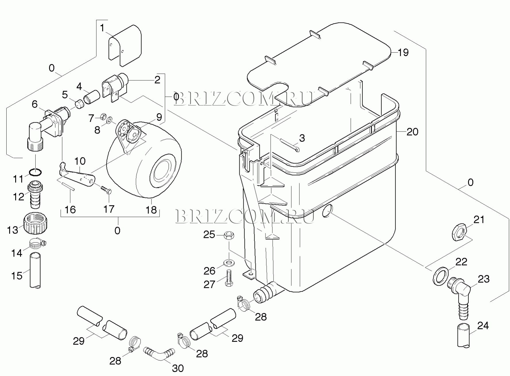 Поплавковый резервуар (0.208-101.0)