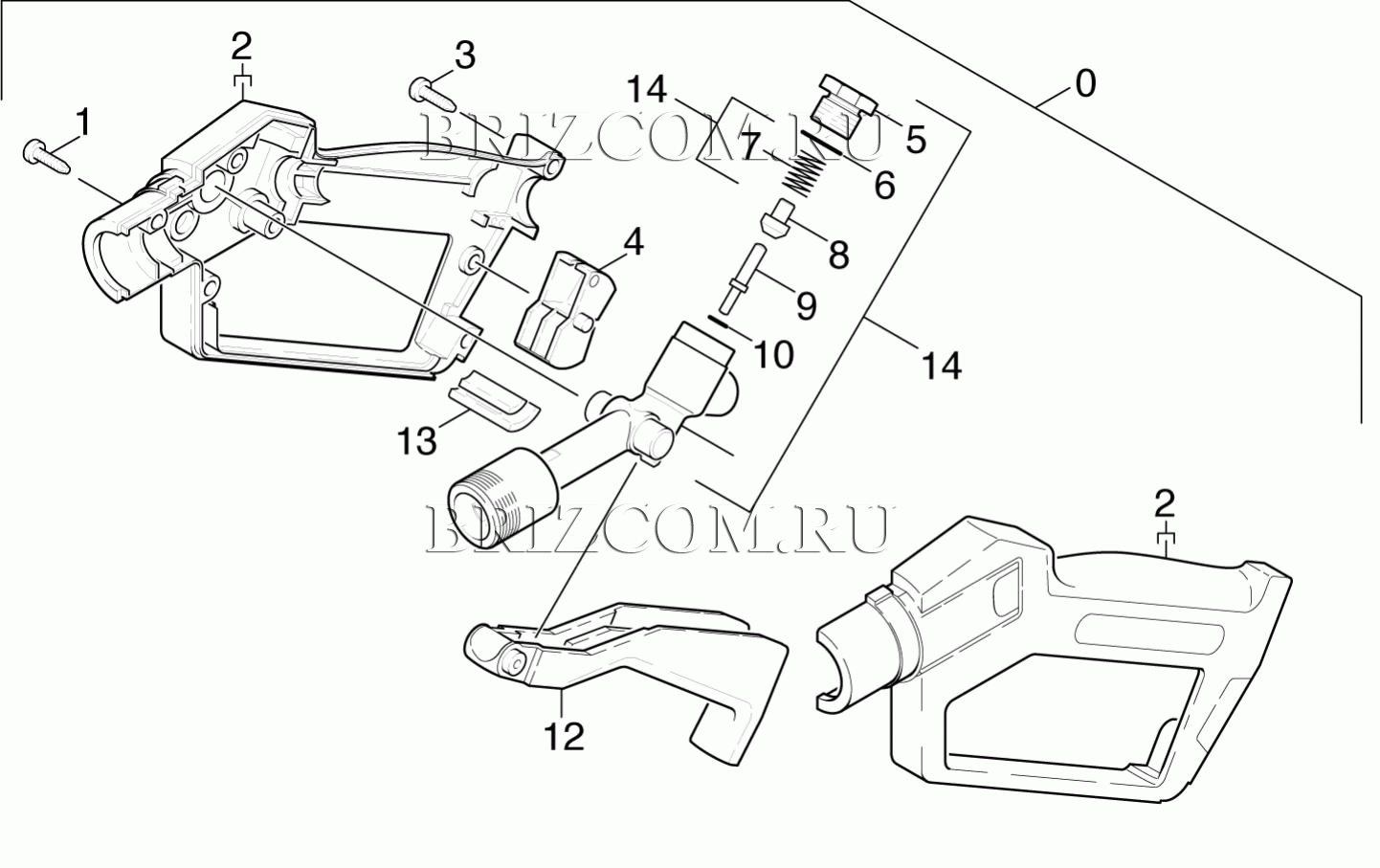 Pучной пистолет-распылитель ( FSB 0,8 m (0.173-848.0)