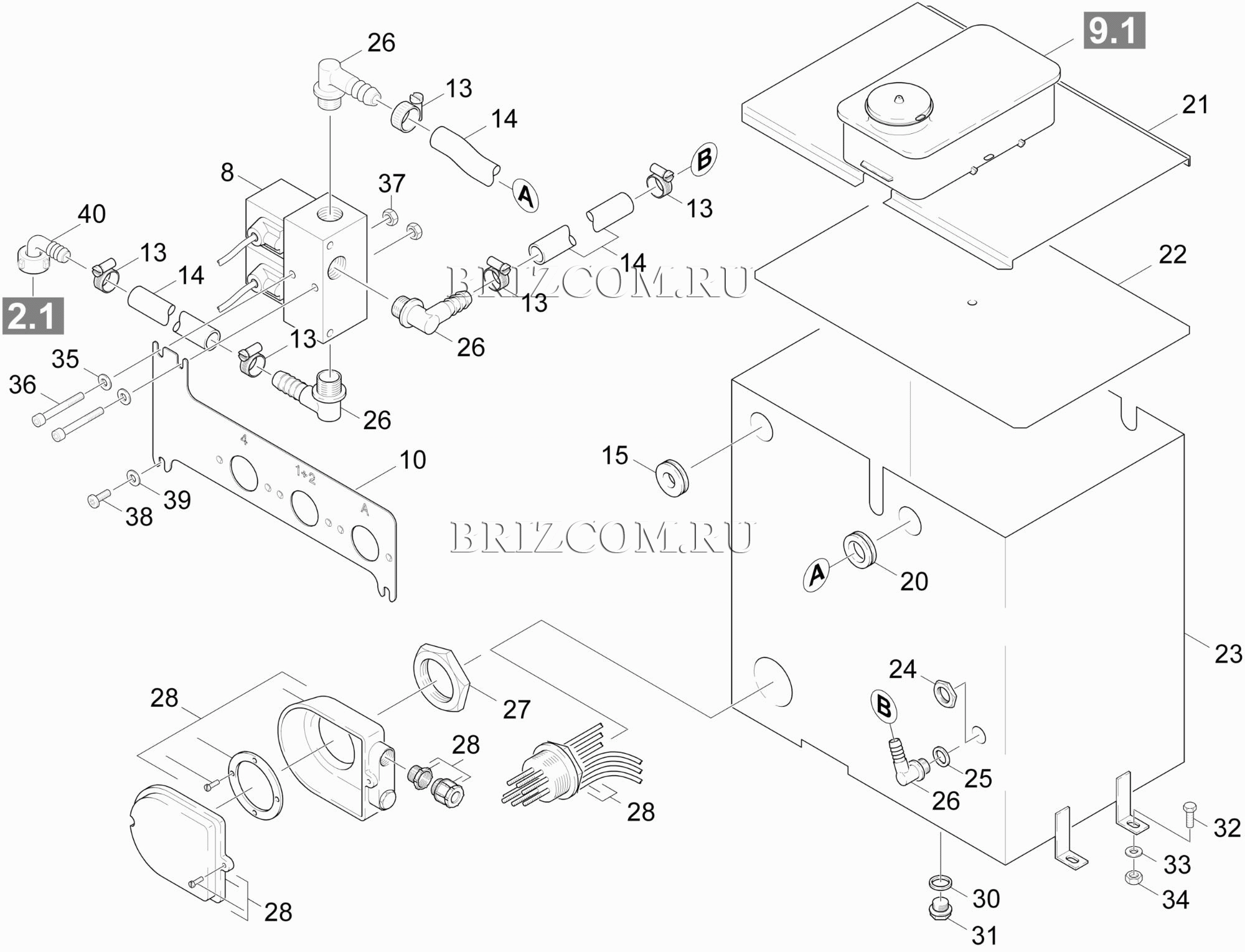 Взрывная схема vaillant max